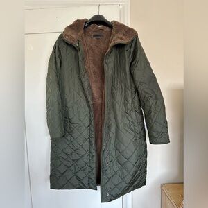 Uniqlo Olive Green Quilted Women's Coat